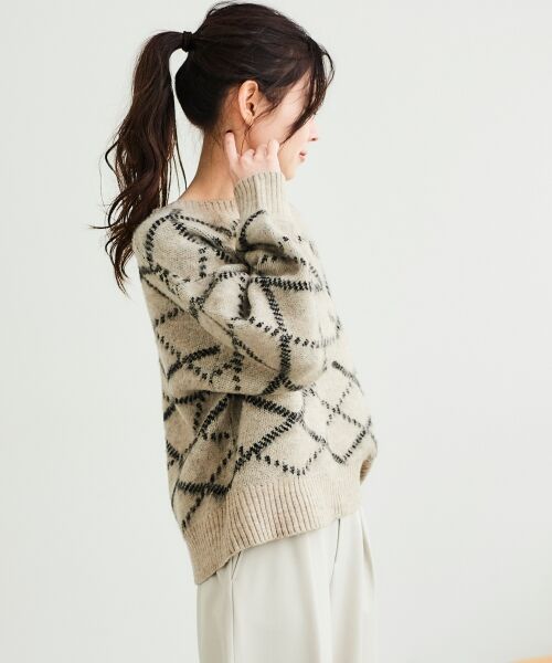 le.coeur blanc / ルクールブラン ニット・セーター | 《WEB限定アイテム》起毛チェックニットプルオーバー | 詳細6
