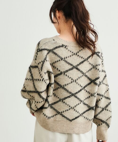 le.coeur blanc / ルクールブラン ニット・セーター | 《WEB限定アイテム》起毛チェックニットプルオーバー | 詳細7