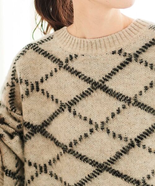 le.coeur blanc / ルクールブラン ニット・セーター | 《WEB限定アイテム》起毛チェックニットプルオーバー | 詳細8