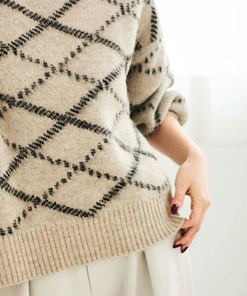 le.coeur blanc / ルクールブラン ニット・セーター | 《WEB限定アイテム》起毛チェックニットプルオーバー | 詳細9