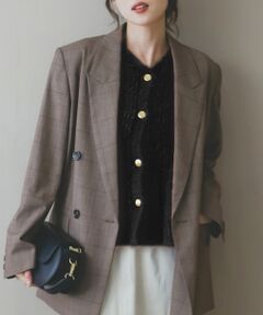 le.coeur blanc / ルクールブラン ベスト | 《WEB限定アイテム》フェザーヤーンラメニットベスト