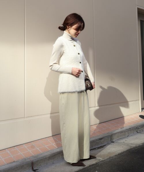 le.coeur blanc / ルクールブラン ベスト | 《WEB限定アイテム》フェザーヤーンラメニットベスト | 詳細11