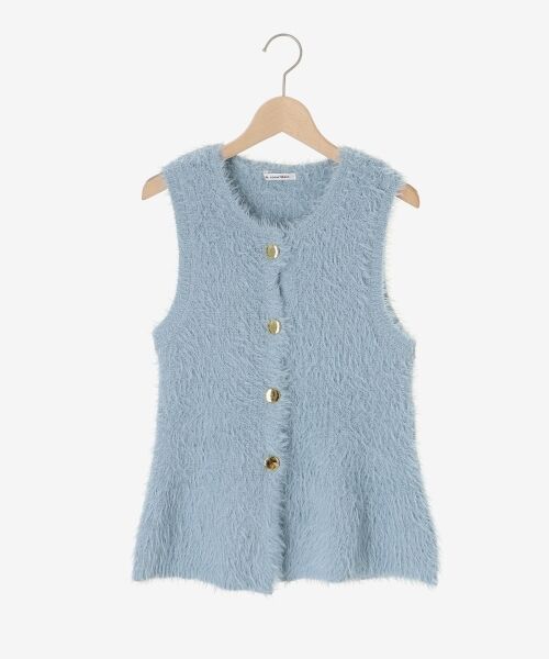 le.coeur blanc / ルクールブラン ベスト | 《WEB限定アイテム》フェザーヤーンラメニットベスト | 詳細14