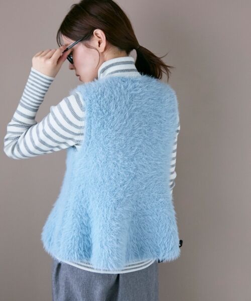 le.coeur blanc / ルクールブラン ベスト | 《WEB限定アイテム》フェザーヤーンラメニットベスト | 詳細19