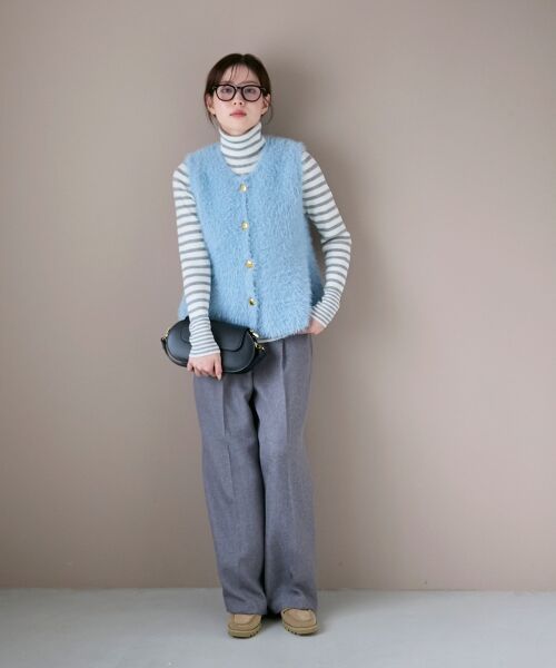 le.coeur blanc / ルクールブラン ベスト | 《WEB限定アイテム》フェザーヤーンラメニットベスト | 詳細20
