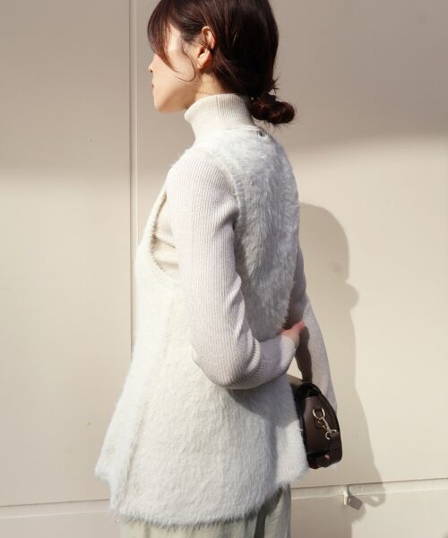 le.coeur blanc / ルクールブラン ベスト | 《WEB限定アイテム》フェザーヤーンラメニットベスト | 詳細5