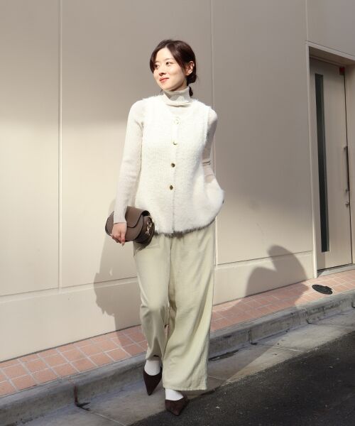 le.coeur blanc / ルクールブラン ベスト | 《WEB限定アイテム》フェザーヤーンラメニットベスト | 詳細8