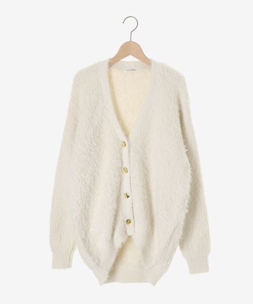 le.coeur blanc / ルクールブラン カーディガン・ボレロ | 《WEB限定アイテム》フェザーヤーンラメニットカーディガン | 詳細1