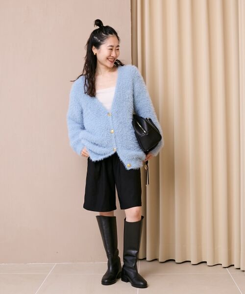 le.coeur blanc / ルクールブラン カーディガン・ボレロ | 《WEB限定アイテム》フェザーヤーンラメニットカーディガン | 詳細11