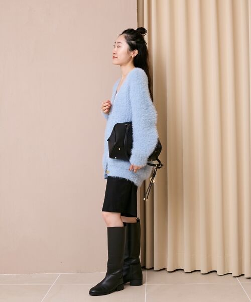 le.coeur blanc / ルクールブラン カーディガン・ボレロ | 《WEB限定アイテム》フェザーヤーンラメニットカーディガン | 詳細15