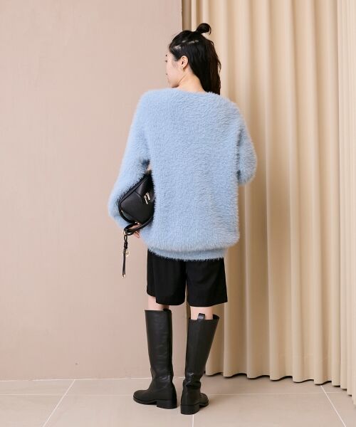 le.coeur blanc / ルクールブラン カーディガン・ボレロ | 《WEB限定アイテム》フェザーヤーンラメニットカーディガン | 詳細16