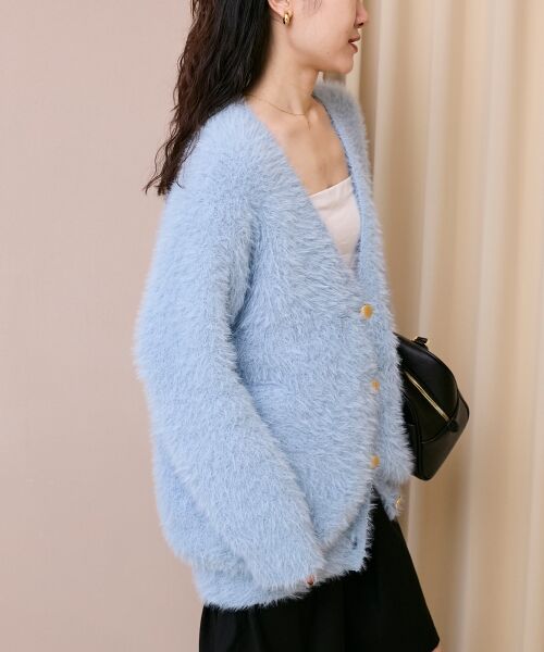 le.coeur blanc / ルクールブラン カーディガン・ボレロ | 《WEB限定アイテム》フェザーヤーンラメニットカーディガン | 詳細19