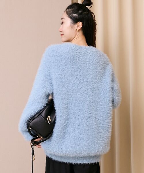 le.coeur blanc / ルクールブラン カーディガン・ボレロ | 《WEB限定アイテム》フェザーヤーンラメニットカーディガン | 詳細20