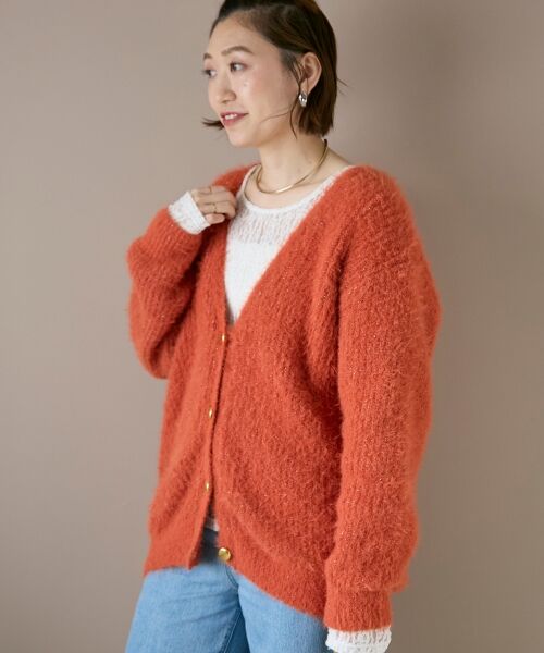 le.coeur blanc / ルクールブラン カーディガン・ボレロ | 《WEB限定アイテム》フェザーヤーンラメニットカーディガン | 詳細25