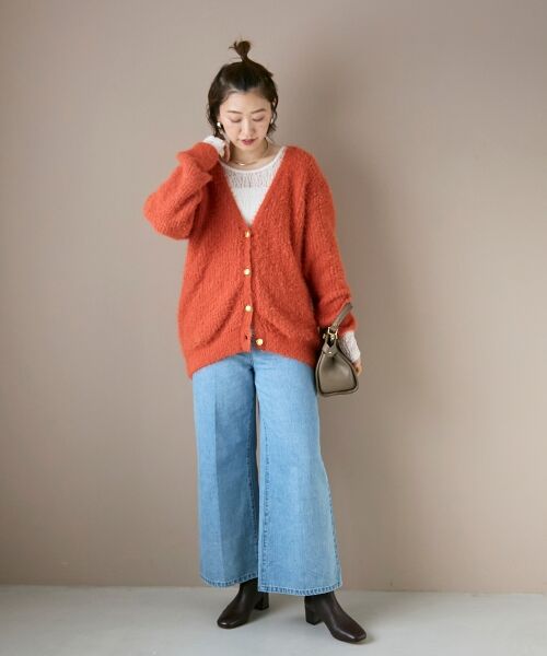 le.coeur blanc / ルクールブラン カーディガン・ボレロ | 《WEB限定アイテム》フェザーヤーンラメニットカーディガン | 詳細27
