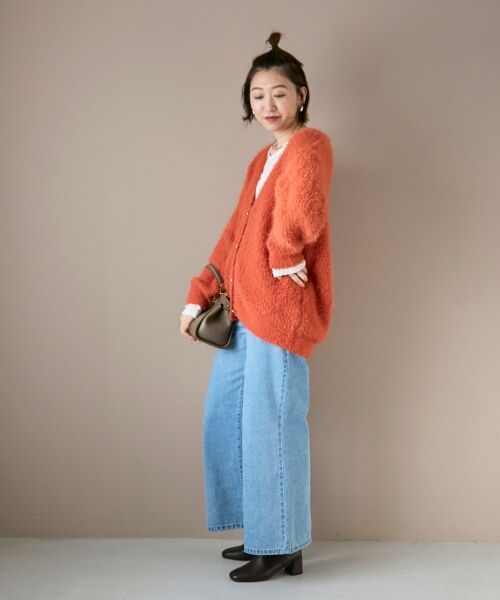 le.coeur blanc / ルクールブラン カーディガン・ボレロ | 《WEB限定アイテム》フェザーヤーンラメニットカーディガン | 詳細29
