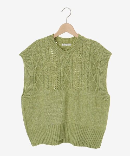 le.coeur blanc / ルクールブラン ベスト | 《WEB限定アイテム》ケーブル柄ニットベスト | 詳細25