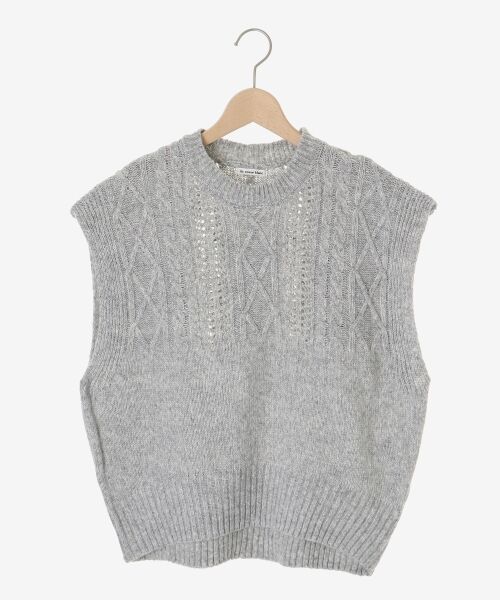 le.coeur blanc / ルクールブラン ベスト | 《WEB限定アイテム》ケーブル柄ニットベスト | 詳細7