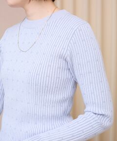 le.coeur blanc / ルクールブラン ニット・セーター | 《WEB限定アイテム》アイレットクルーリブニット