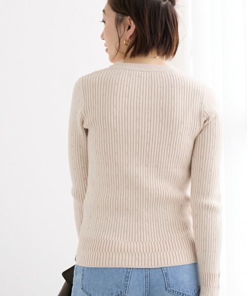 le.coeur blanc / ルクールブラン ニット・セーター | 《WEB限定アイテム》アイレットクルーリブニット | 詳細13