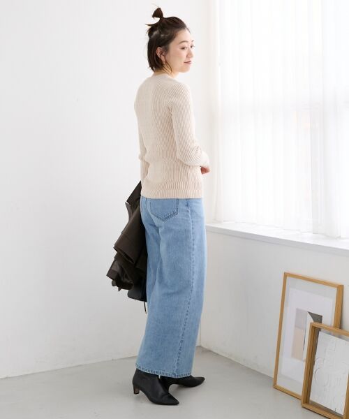 le.coeur blanc / ルクールブラン ニット・セーター | 《WEB限定アイテム》アイレットクルーリブニット | 詳細16