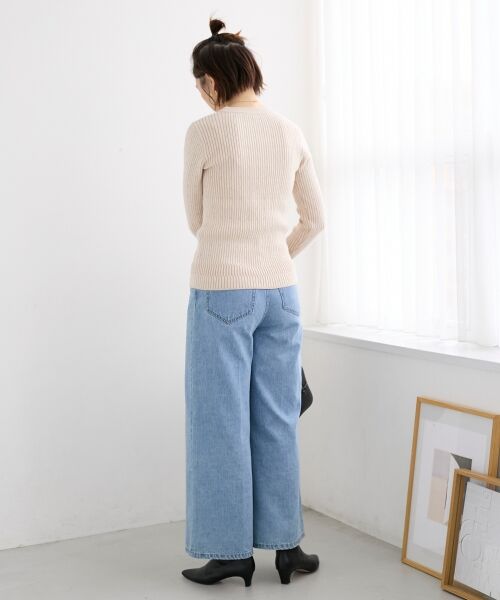 le.coeur blanc / ルクールブラン ニット・セーター | 《WEB限定アイテム》アイレットクルーリブニット | 詳細17