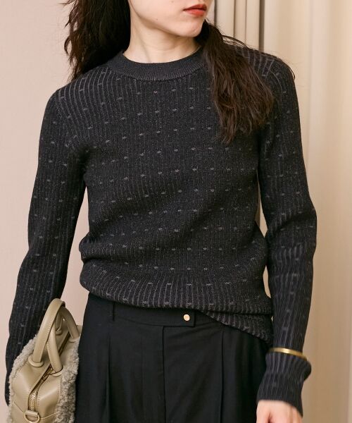 le.coeur blanc / ルクールブラン ニット・セーター | 《WEB限定アイテム》アイレットクルーリブニット | 詳細20