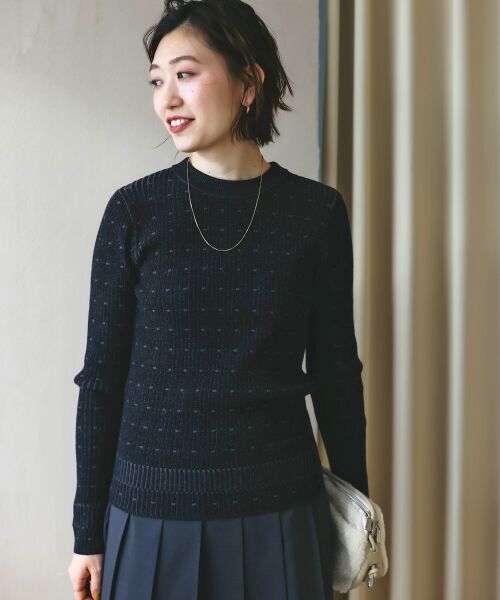 le.coeur blanc / ルクールブラン ニット・セーター | 《WEB限定アイテム》アイレットクルーリブニット | 詳細25