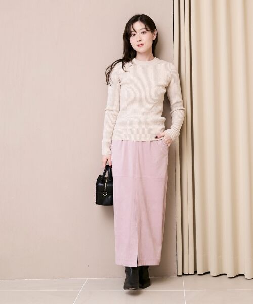 le.coeur blanc / ルクールブラン ニット・セーター | 《WEB限定アイテム》アイレットクルーリブニット | 詳細5