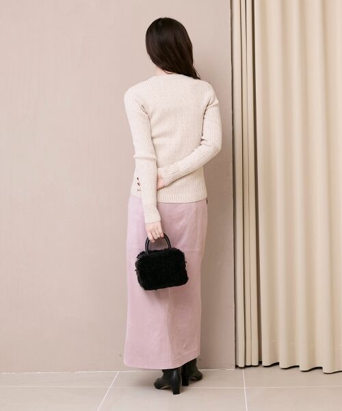 le.coeur blanc / ルクールブラン ニット・セーター | 《WEB限定アイテム》アイレットクルーリブニット | 詳細7