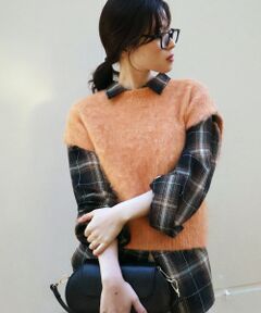 le.coeur blanc / ルクールブラン ベスト | 《WEB限定アイテム》ソフトシャギーニットベスト