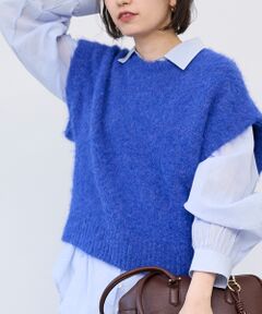 le.coeur blanc / ルクールブラン ベスト | 《WEB限定アイテム》ソフトシャギーニットベスト