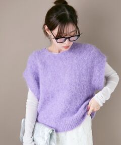 le.coeur blanc / ルクールブラン ベスト | 《WEB限定アイテム》ソフトシャギーニットベスト