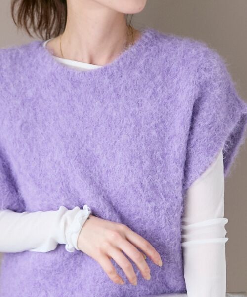 le.coeur blanc / ルクールブラン ベスト | 《WEB限定アイテム》ソフトシャギーニットベスト | 詳細16