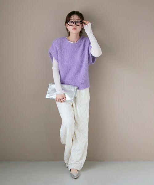 le.coeur blanc / ルクールブラン ベスト | 《WEB限定アイテム》ソフトシャギーニットベスト | 詳細17