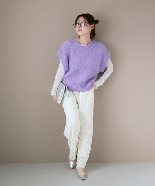 le.coeur blanc / ルクールブラン ベスト | 《WEB限定アイテム》ソフトシャギーニットベスト | 詳細19