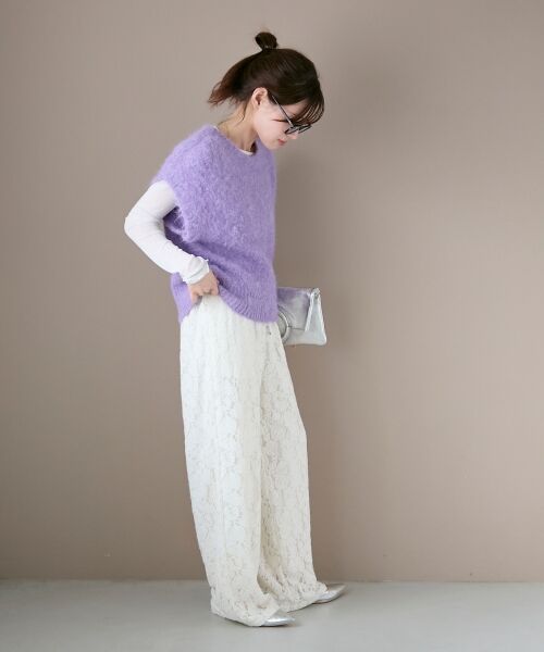 le.coeur blanc / ルクールブラン ベスト | 《WEB限定アイテム》ソフトシャギーニットベスト | 詳細20