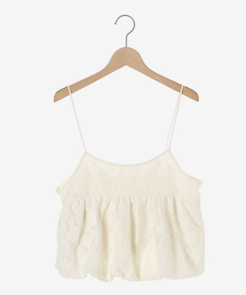 le.coeur blanc / ルクールブラン キャミソール・チューブトップ | 《WEB限定アイテム》起毛レースバルーンキャミ | 詳細1