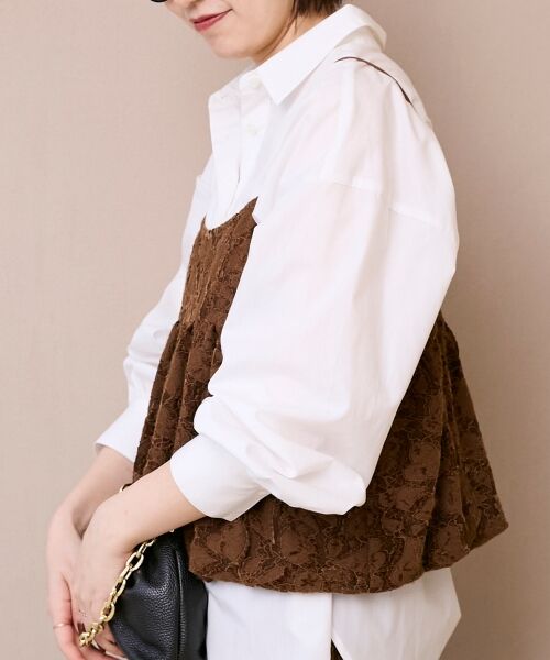 le.coeur blanc / ルクールブラン キャミソール・チューブトップ | 《WEB限定アイテム》起毛レースバルーンキャミ | 詳細17