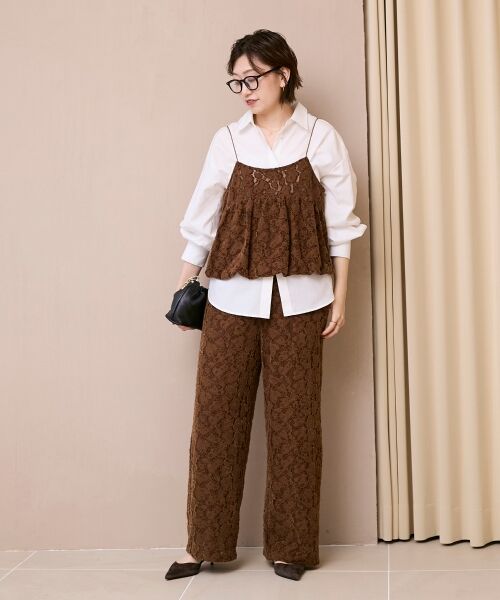 le.coeur blanc / ルクールブラン キャミソール・チューブトップ | 《WEB限定アイテム》起毛レースバルーンキャミ | 詳細22