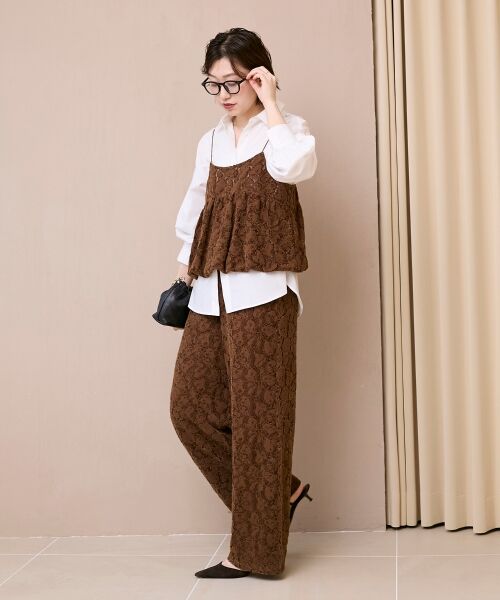 le.coeur blanc / ルクールブラン キャミソール・チューブトップ | 《WEB限定アイテム》起毛レースバルーンキャミ | 詳細23