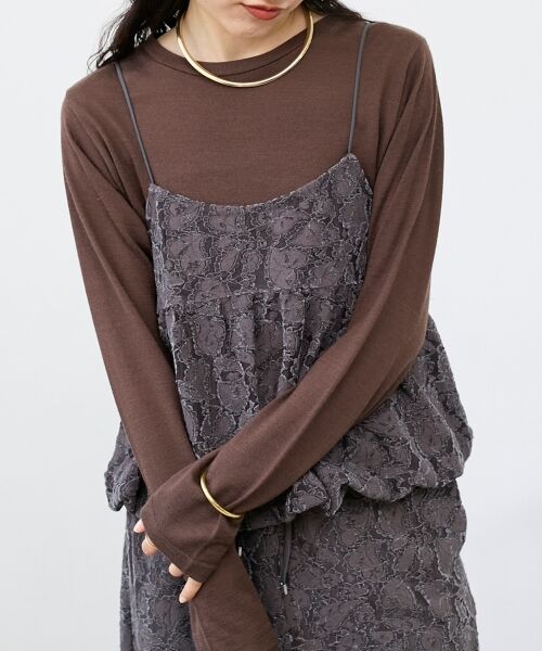 le.coeur blanc / ルクールブラン キャミソール・チューブトップ | 《WEB限定アイテム》起毛レースバルーンキャミ | 詳細28