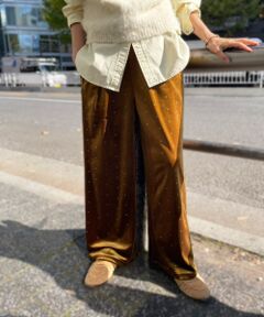 le.coeur blanc / ルクールブラン その他パンツ | 《WEB限定アイテム》グリッタードットベロアイージーパンツ