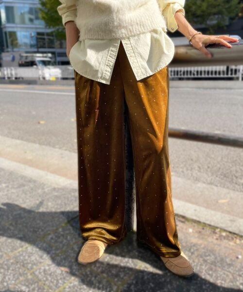 le.coeur blanc / ルクールブラン その他パンツ | 《WEB限定アイテム》グリッタードットベロアイージーパンツ | 詳細13