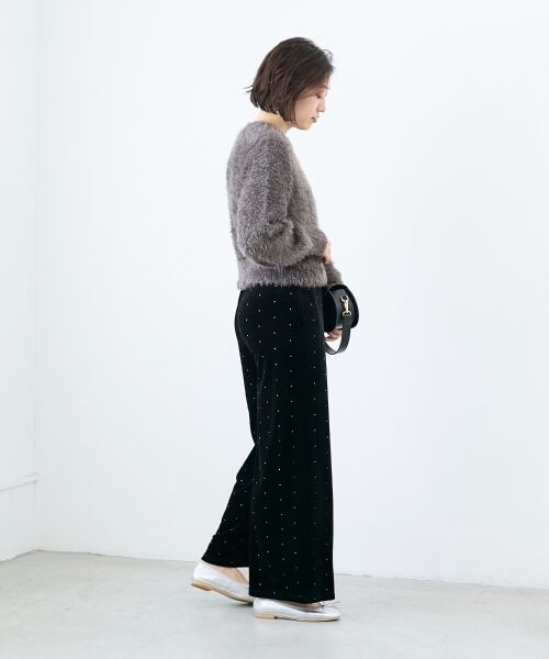 le.coeur blanc / ルクールブラン その他パンツ | 《WEB限定アイテム》グリッタードットベロアイージーパンツ | 詳細17