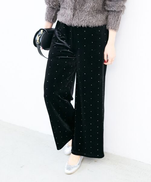 le.coeur blanc / ルクールブラン その他パンツ | 《WEB限定アイテム》グリッタードットベロアイージーパンツ | 詳細19