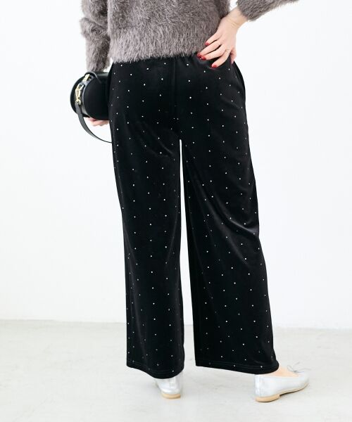 le.coeur blanc / ルクールブラン その他パンツ | 《WEB限定アイテム》グリッタードットベロアイージーパンツ | 詳細21
