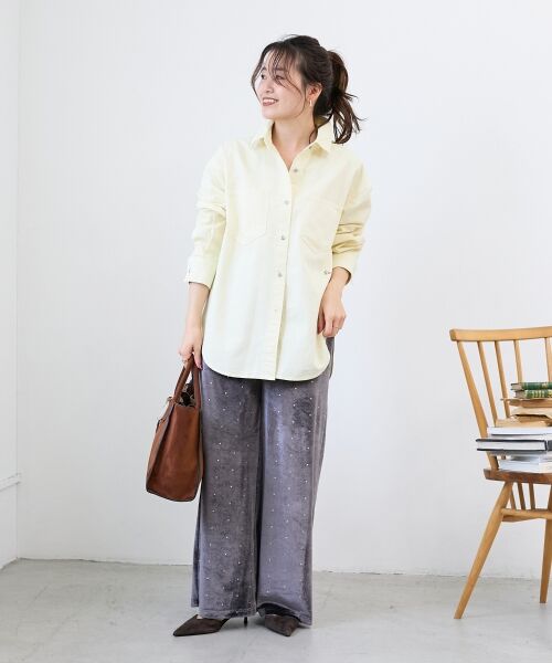 le.coeur blanc / ルクールブラン その他パンツ | 《WEB限定アイテム》グリッタードットベロアイージーパンツ | 詳細8