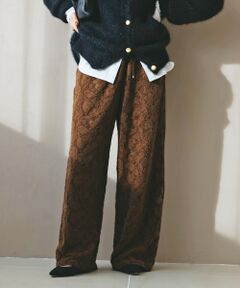 le.coeur blanc / ルクールブラン その他パンツ | 《WEB限定アイテム》起毛レースイージーパンツ