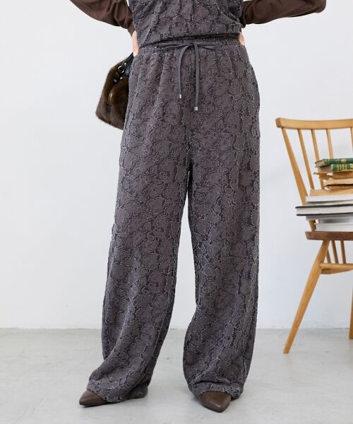 le.coeur blanc / ルクールブラン その他パンツ | 《WEB限定アイテム》起毛レースイージーパンツ | 詳細15